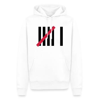 6 Anniversaire - Sweat à capuche Premium bio Homme - blanc - Devant - Nico (187cm)