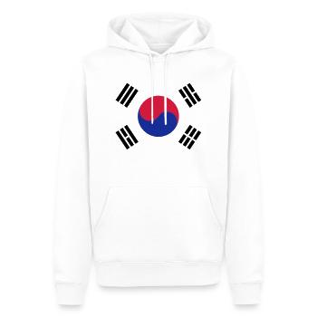 Korean Flag - Männer Premium Bio Hoodie - Weiß - Vorne - Nico (187cm)