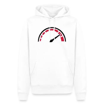 Compteur vitesse - Sweat à capuche Premium bio Homme - blanc - Devant - Nico (187cm)