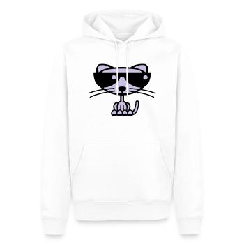 Cool Cat (couleur) - Sweat à capuche Premium bio Homme - blanc - Devant - Nico (187cm)