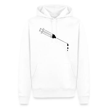 Blood Syringe - Männer Premium Bio Hoodie - Weiß - Vorne - Nico (187cm)