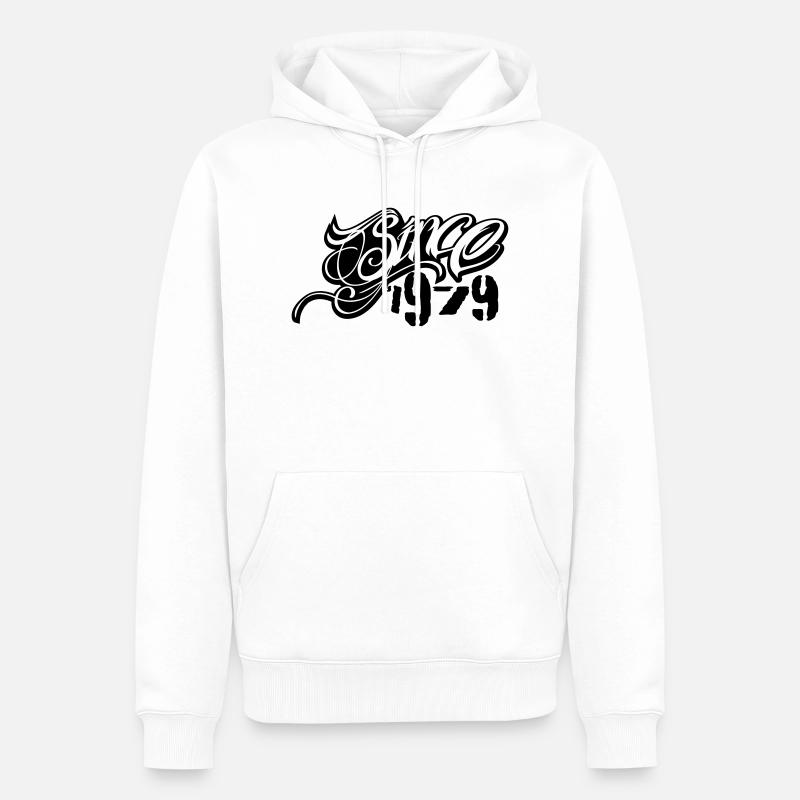 since 1979 - Sweat à capuche Premium bio Homme - blanc