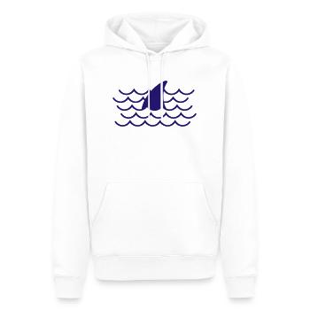 Aileron de requin - Sweat à capuche Premium bio Homme - blanc - Devant - Nico (187cm)