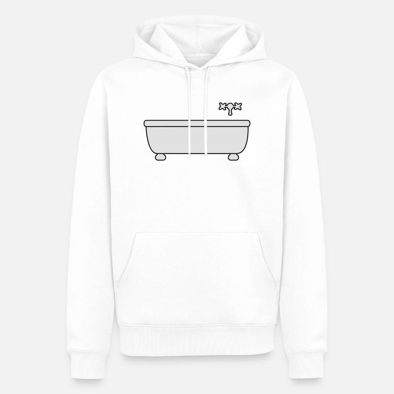 Bath - Männer Premium Bio Hoodie - Weiß