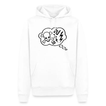 Think Bubble Angry - Sweat à capuche Premium bio Homme - blanc - Devant - Nico (187cm)