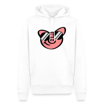 Cool Pig Face - Sweat à capuche Premium bio Homme - blanc - Devant - Nico (187cm)