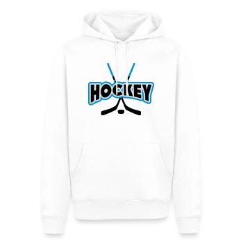 Hockey - Männer Premium Bio Hoodie - Weiß - Vorne - Nico (187cm)