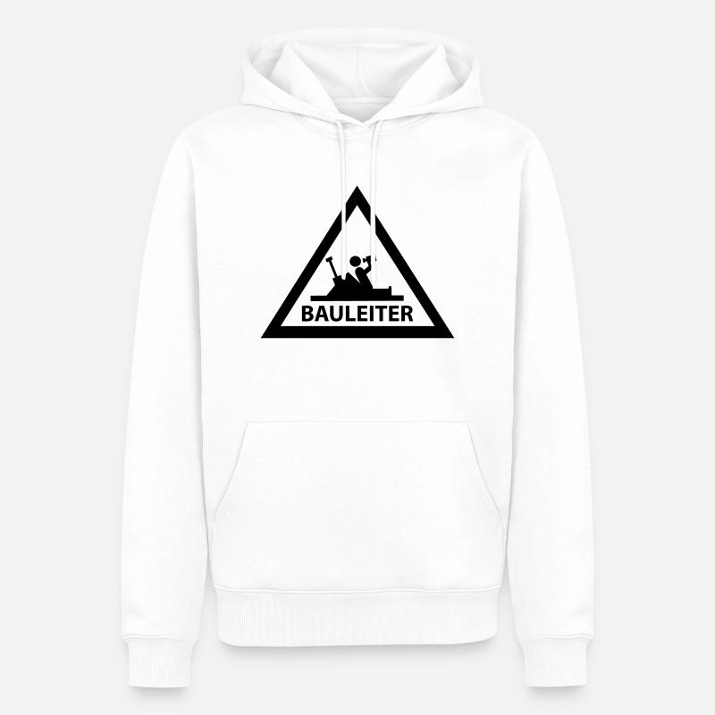 bauleiter - Männer Premium Bio Hoodie - Weiß