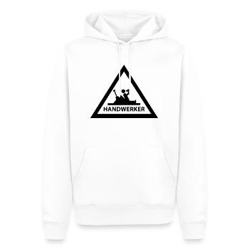 handwerker - Männer Premium Bio Hoodie - Weiß - Vorne - Nico (187cm)
