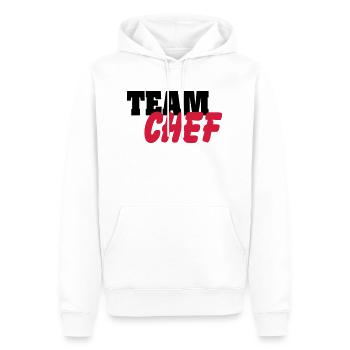 Team Chef - Männer Premium Bio Hoodie - Weiß - Vorne - Nico (187cm)