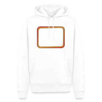 cadre de texte feu - Sweat à capuche Premium bio Homme - blanc - Devant - Nico (187cm)