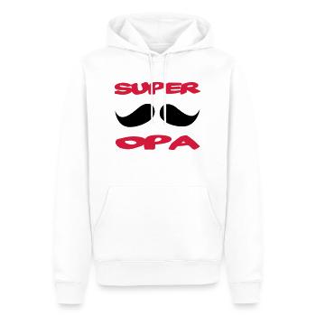 Super opa 111 - Sweat à capuche Premium bio Homme - blanc - Devant - Nico (187cm)