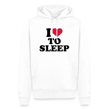 Schlafen - Männer Premium Bio Hoodie - Weiß - Vorne - Nico (187cm)