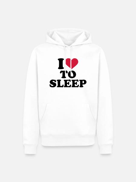 Schlafen - Männer Premium Bio Hoodie - Weiß