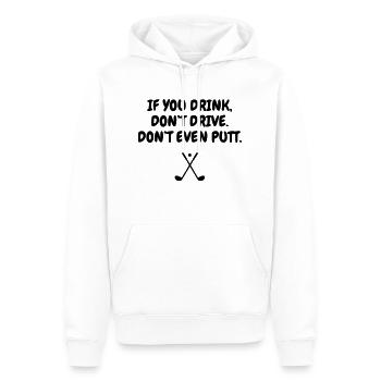 Golf - Sport - Golfer - Club - Green - Game - Play - Sweat à capuche Premium bio Homme - blanc - Devant - Nico (187cm)