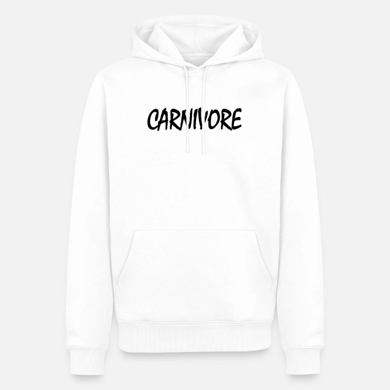 carnivore ich liebe Fleisch - Männer Premium Bio Hoodie - Weiß