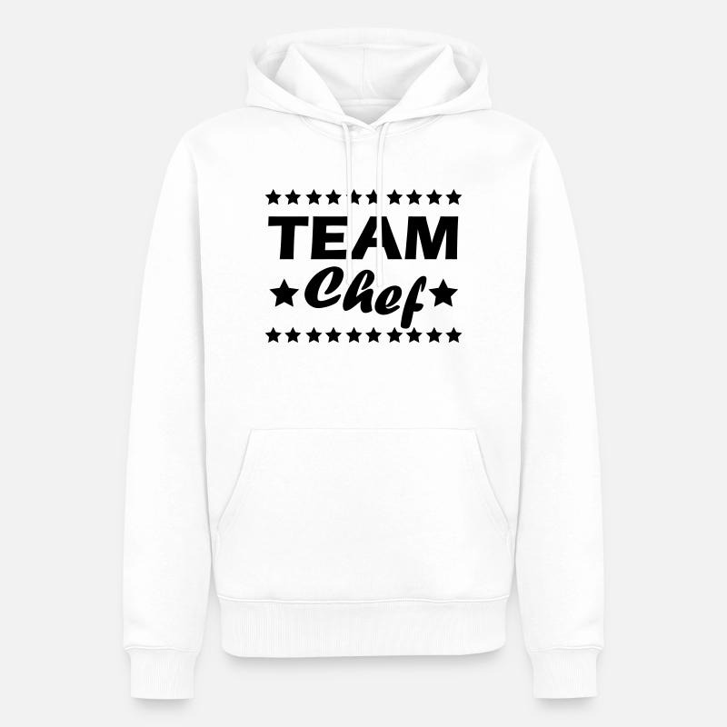 team_chef_01 - Männer Premium Bio Hoodie - Weiß