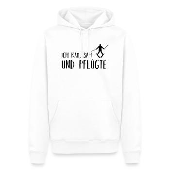 ich kam, sah und pflügte - Männer Premium Bio Hoodie - Weiß - Vorne - Nico (187cm)