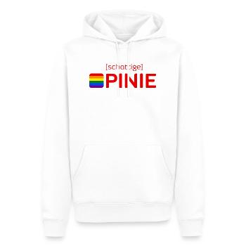 [schattige] PINIE - Männer Premium Bio Hoodie - Weiß - Vorne - Nico (187cm)