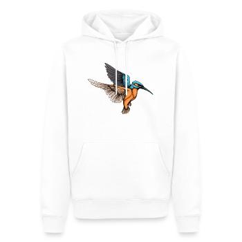 Eisvogel - Männer Premium Bio Hoodie - Weiß - Vorne - Nico (187cm)