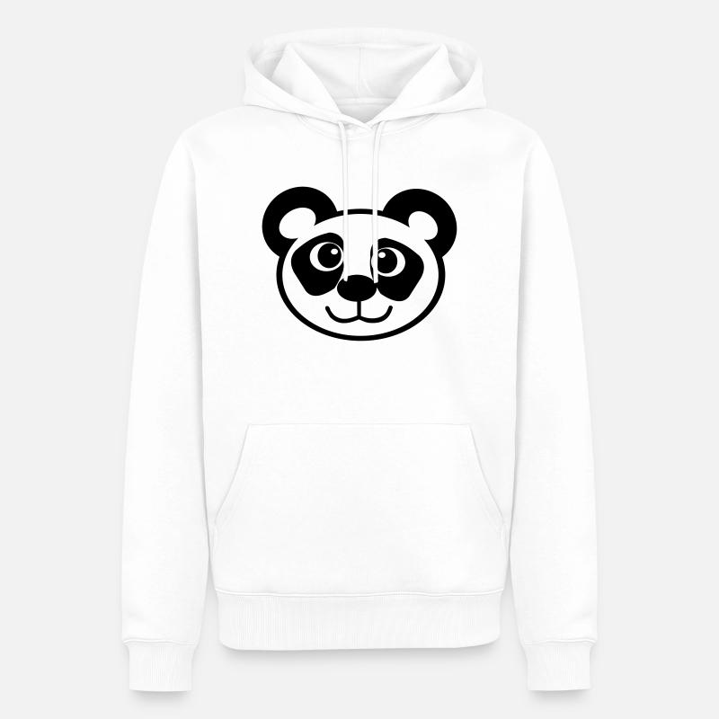 Conception de Panda Mimimi - Sweat à capuche Premium bio Homme - blanc