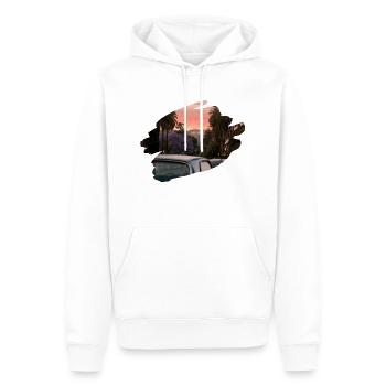 Hollywood Sign - Men’s Premium Organic Hoodie - white - Front - Nico (187cm)