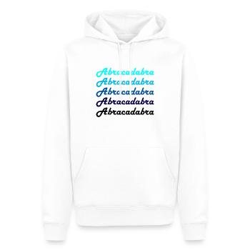 abracadabra, t-shirts abracadabra, abracadabra - Sweat à capuche Premium bio Homme - blanc - Devant - Nico (187cm)