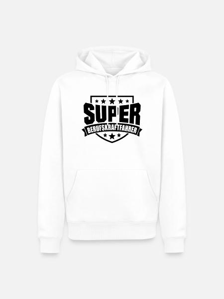 Super Berufskraftfahrer - Männer Premium Bio Hoodie - Weiß