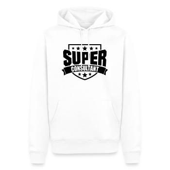 Super Consultant - Männer Premium Bio Hoodie - Weiß - Vorne - Nico (187cm)