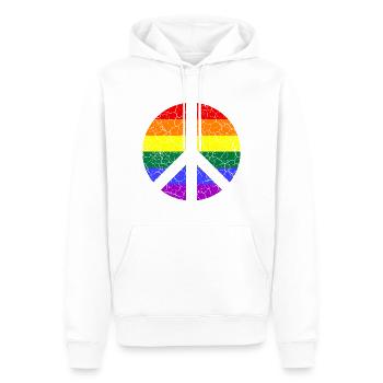 LGBTQ Peace Love lgbtq proud - Männer Premium Bio Hoodie - Weiß - Vorne - Nico (187cm)