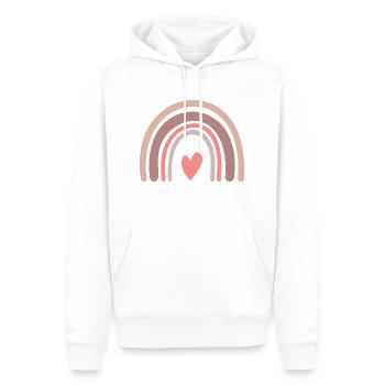 Rainbow - Men’s Premium Organic Hoodie - white - Front - Nico (187cm)
