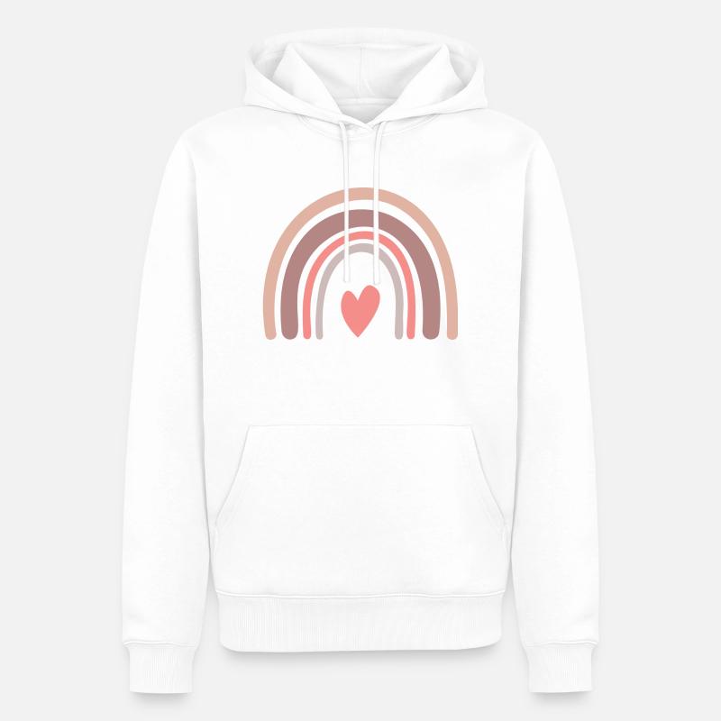 Rainbow - Männer Premium Bio Hoodie - Weiß