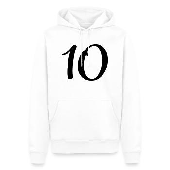 10 - Sweat à capuche Premium bio Homme - blanc - Devant - Nico (187cm)