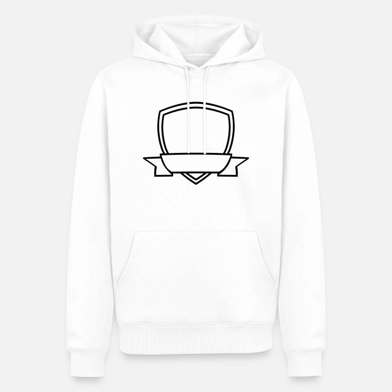 Bouclier de bannière vide - Sweat à capuche Premium bio Homme - blanc