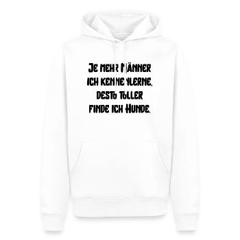 Männer und Hunde lustiger Spruch Haustiere dating - Männer Premium Bio Hoodie - Weiß - Vorne - Nico (187cm)
