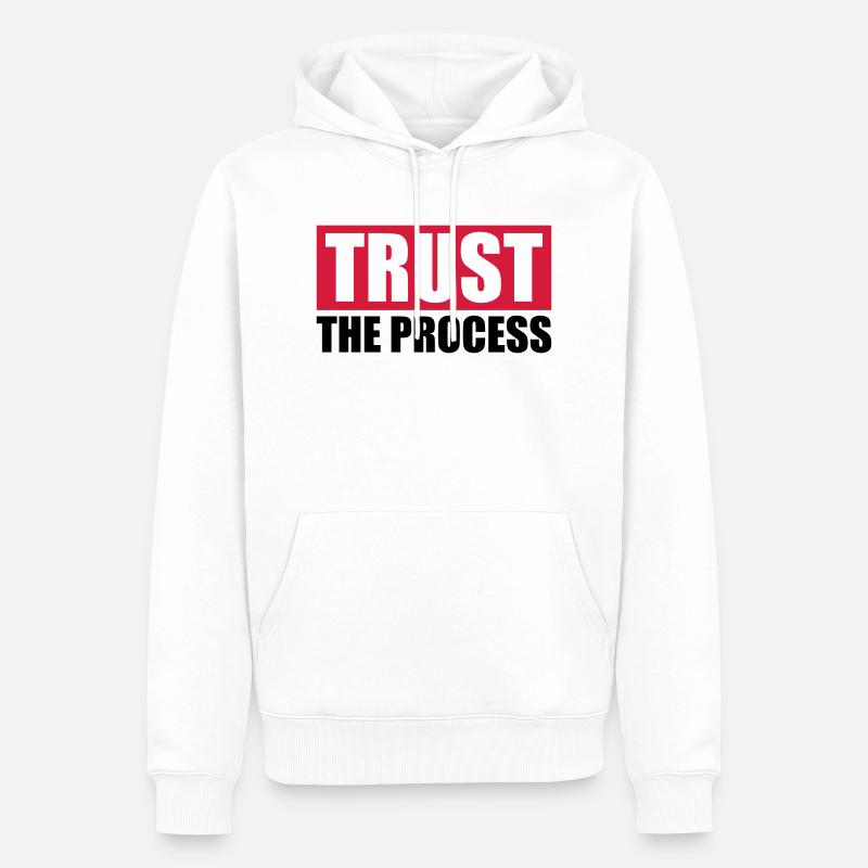 trust the process Zitat - Männer Premium Bio Hoodie - Weiß