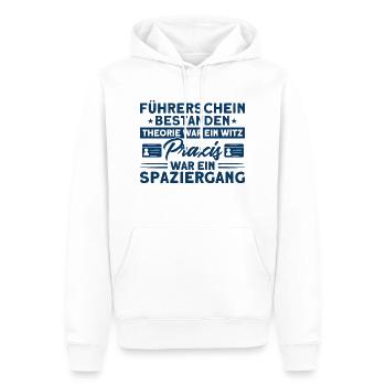 Führerscheinprüfung Führerschein Bestanden Fahrsch - Männer Premium Bio Hoodie - Weiß - Vorne - Nico (187cm)