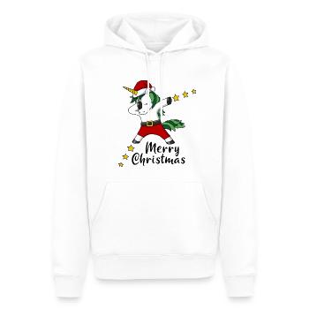 Merry Christmas Unicorn Christmas Gift - Men’s Premium Organic Hoodie - white - Front - Nico (187cm)