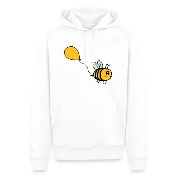 Glückliche Luftballon Biene Comic - Männer Premium Bio Hoodie - Weiß - Vorne - Nico (187cm)
