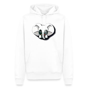 Kleiner Elefant Cartoon niedlich Abenteuer 11 - Männer Premium Bio Hoodie - Weiß - Vorne - Nico (187cm)