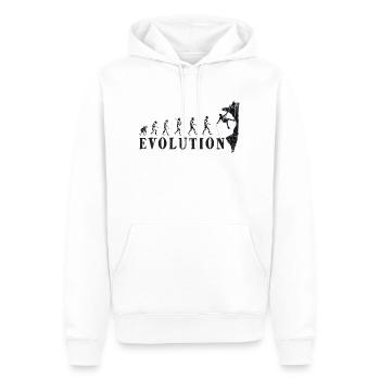 Evolution Klettern - Männer Premium Bio Hoodie - Weiß - Vorne - Nico (187cm)