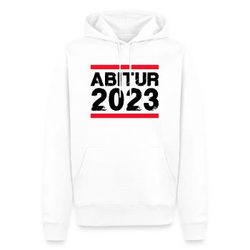 Abitur 2023 - Männer Premium Bio Hoodie - Weiß - Vorne - Nico (187cm)