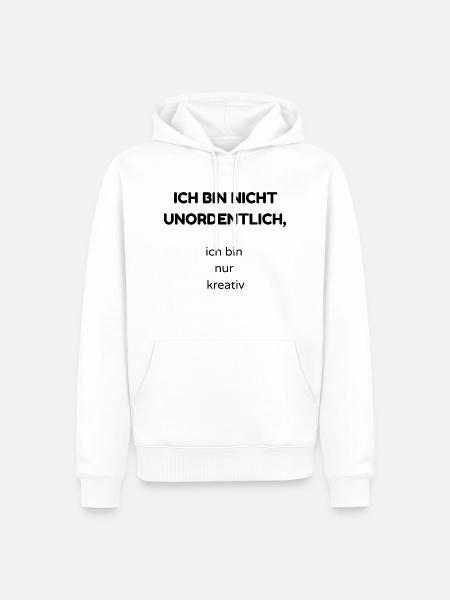 unordentlich - Männer Premium Bio Hoodie - Weiß