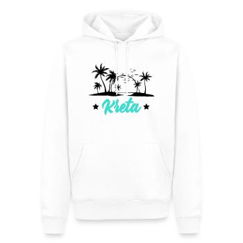 Crète - Sweat à capuche Premium bio Homme - blanc - Devant - Nico (187cm)