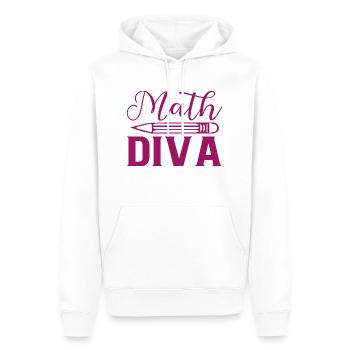 Math Diva, For all divas who love mathematics - Men’s Premium Organic Hoodie - white - Front - Nico (187cm)