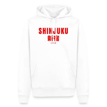 Shinjuku japan - Men’s Premium Organic Hoodie - white - Front - Nico (187cm)