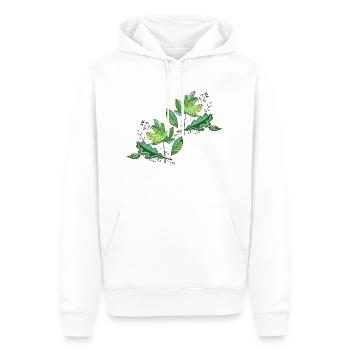Liste - Männer Premium Bio Hoodie - Weiß - Vorne - Nico (187cm)