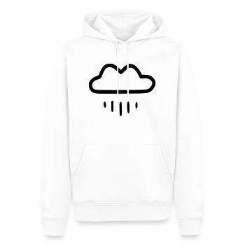 Nuage de pluie simple - Sweat à capuche Premium bio Homme - blanc - Devant - Nico (187cm)