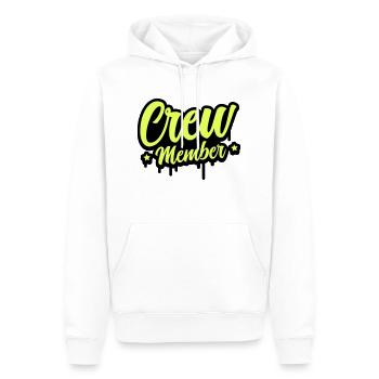 Membre d’équipage 01 - Sweat à capuche Premium bio Homme - blanc - Devant - Nico (187cm)