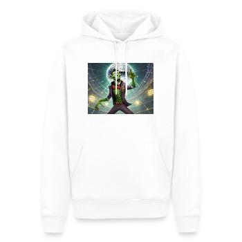 Drunkenstein’s Monster Halloween drôle de jeu de mots - Sweat à capuche Premium bio Homme - blanc - Devant - Nico (187cm)